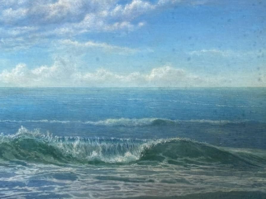 Amazon.co.jp: 鬼沢泰治「海」SM真作保証油絵大賞展人間讃歌大賞展優秀