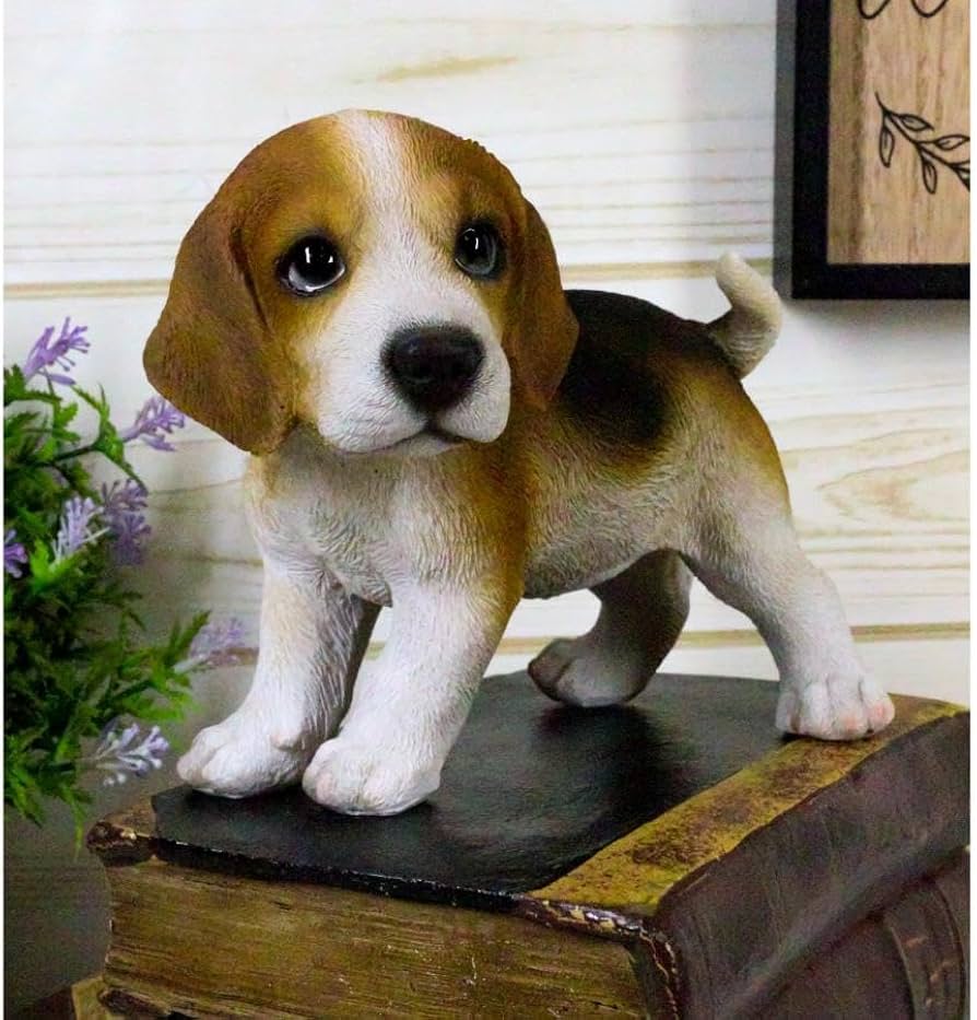 Amazon.co.jp: 置物 彫像 ビーグル 犬 子犬 いぬ イヌ ガーデン 庭