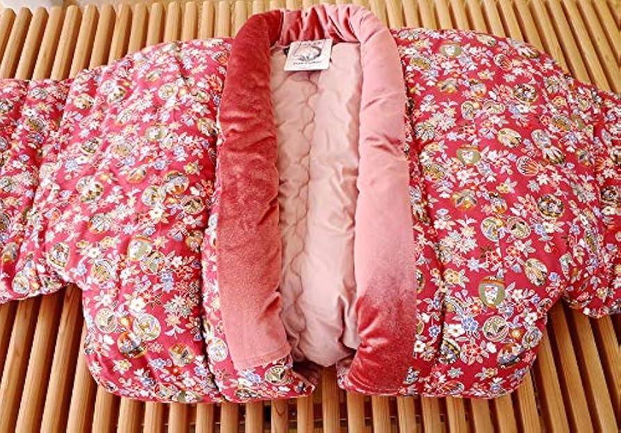 Amazon｜夜着丹前（綿100％） かいまき （日本製） ピンク色｜着る毛布