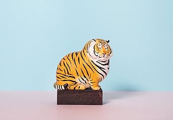 Amazon | KONGZOO 虎 太い かわいい 癒し フィギュア アート おもちゃ