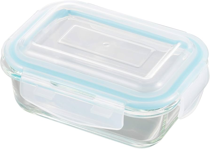 Amazon｜ヨシカワ 4点ロック式 ガラス 保存容器 370ml グラスコンテナ