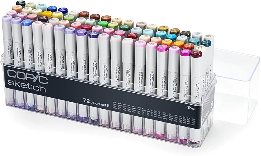 Amazon.co.jp: Too コピック スケッチ 72色 Eセット : 文房具