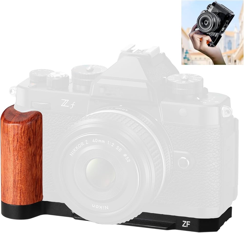 Amazon | Yullmu zf ハンドグリップ L型グリップ 木製ハンドル 三脚