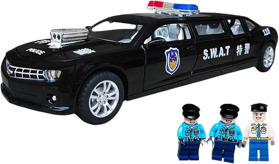 Amazon.co.jp: 1/32 子供用パトカーおもちゃ 延長特別警察公安車