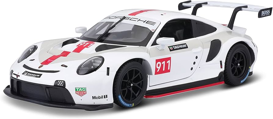 Amazon | ミニカー ポルシェ 911 RSR 白 1/24 ブラゴ Porsche 911 RSR