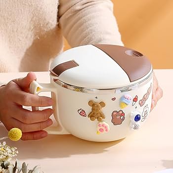 Amazon.co.jp: 弁当箱 ヌードルボウル 蓋付き インスタントヌードル