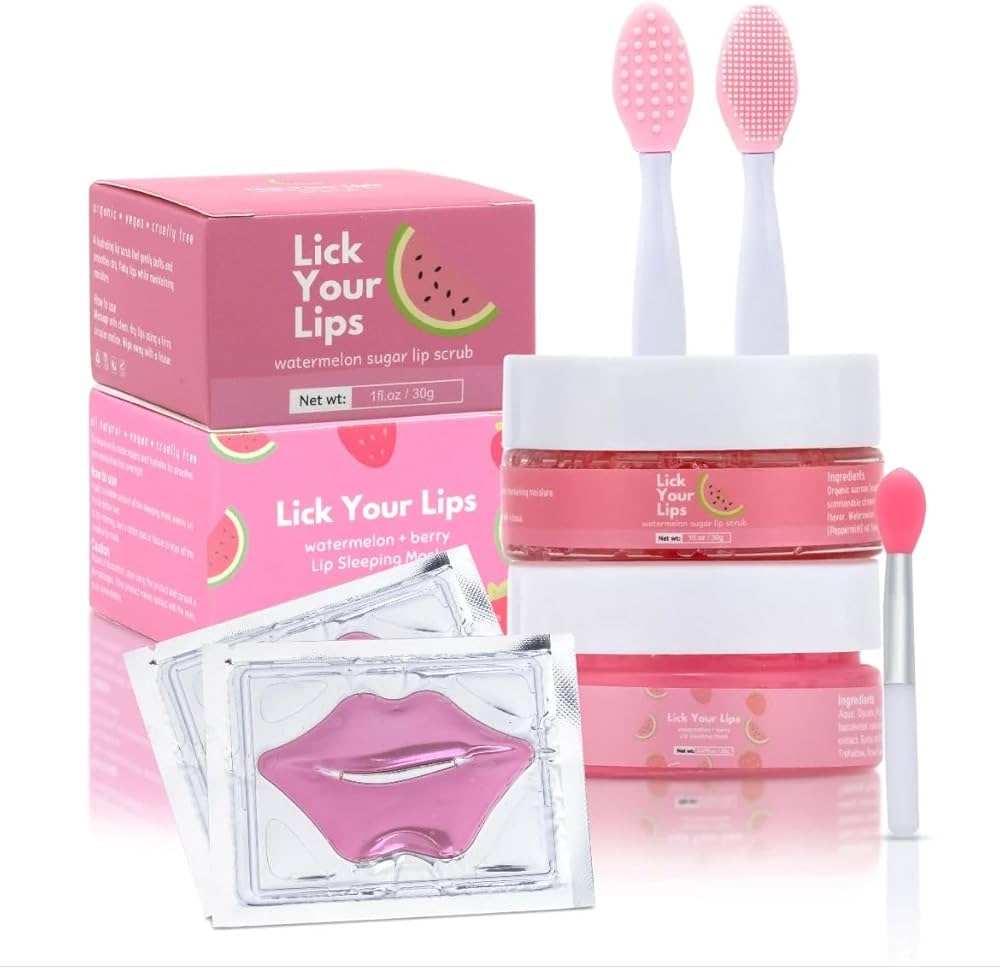 Amazon.com : Lick Your Lips 6-in-1 Lip Care Kit With Lip Sleeping