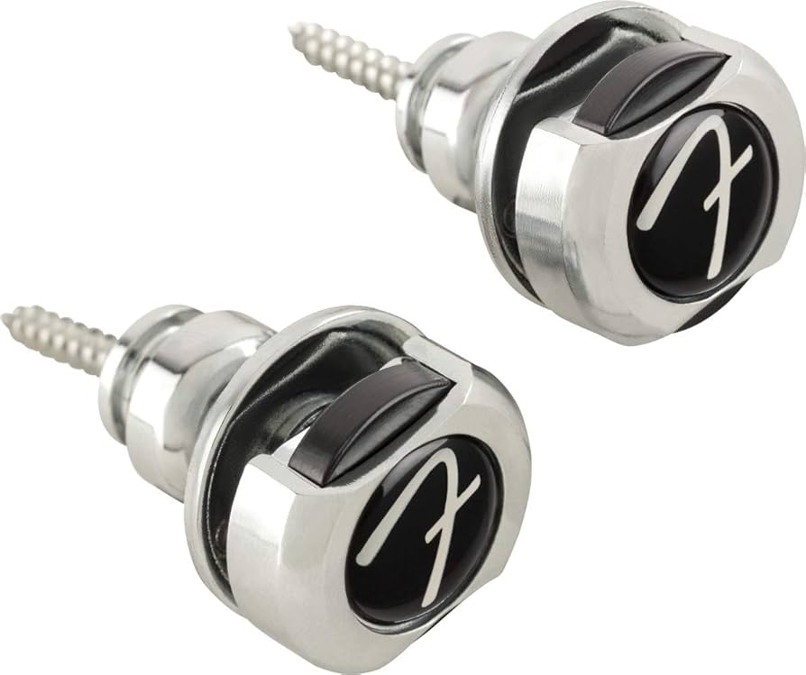 Amazon | Fender ストラップピン Inﬁnity Strap Locks, Chrome