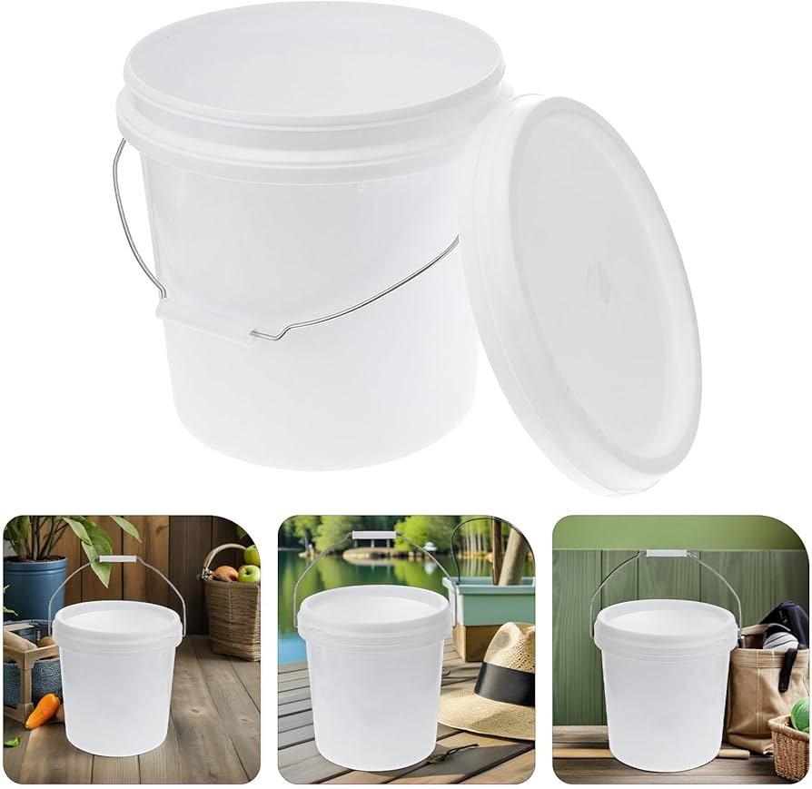 Amazon｜MUSISALY 高強度プラスチック製密閉蓋付きバケツ 8l 持ち運び