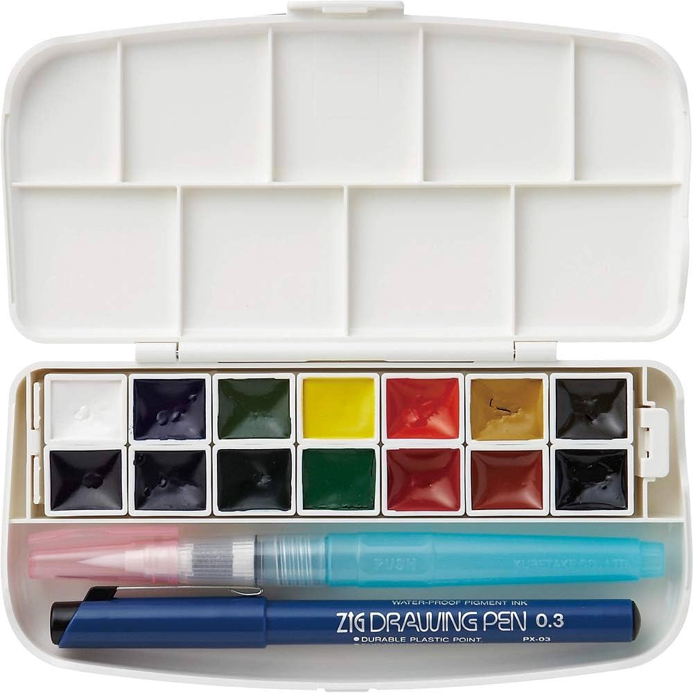 Amazon.co.jp: 呉竹(Kuretake) 絵の具セット 透明水彩セット フィス