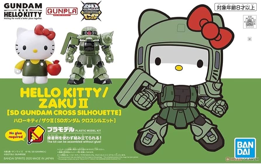 Amazon | SDガンダムクロスシルエット ハローキティ/ザクII 色分け済み