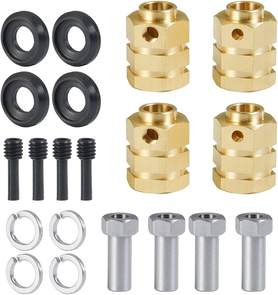 Amazon.com: RCLIONS 12mm Brass Wheels Spacers +15mm Extension