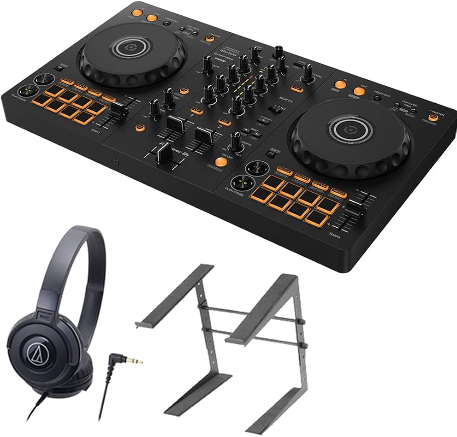 Amazon | DDJ-FLX4 PCスタンド ヘッドホンセット (ブラック) | DJ