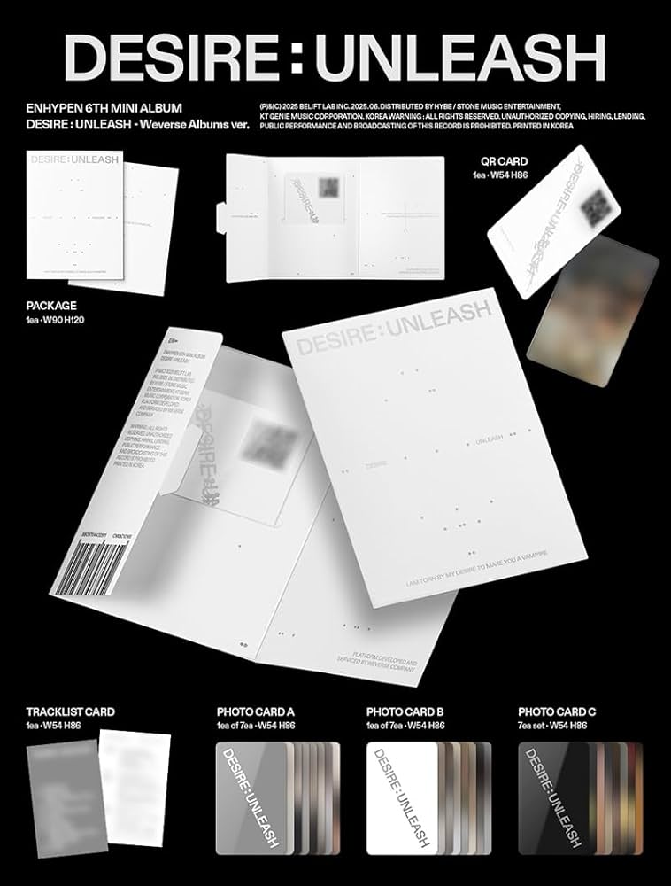 Amazon.com: DESIRE : UNLEASH ENHYPEN [Weverse Albums ver.] 6th