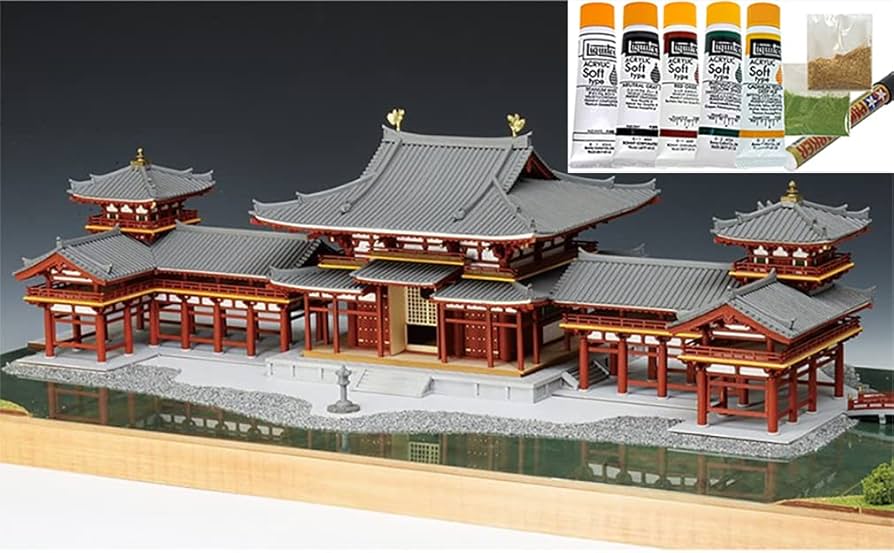 Amazon | ウッディジョー 木製建築模型 1/120 平等院鳳凰堂 （全塗装