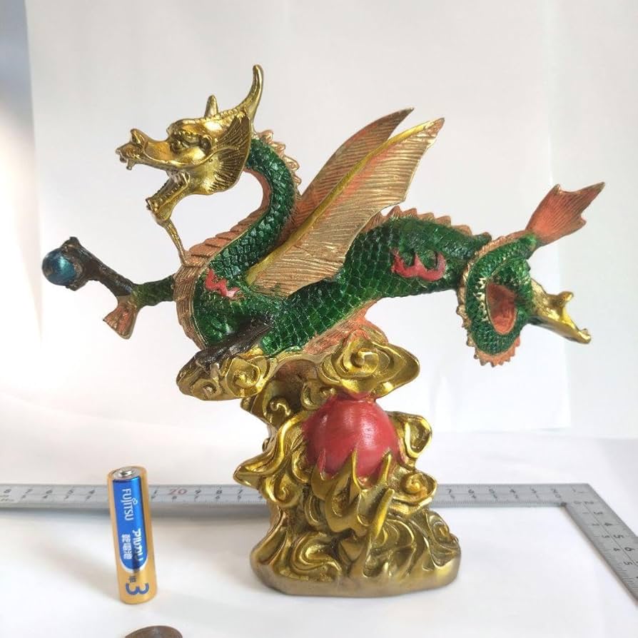 Amazon.co.jp: 【強運、縁起物】銅製飛龍、龍神フライングドラゴン中国