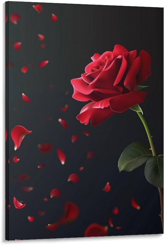 Amazon.co.jp: 薔薇 絵画 アート パネル 赤い花の写真 絵 アート