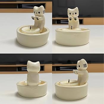 Amazon.co.jp: 【2024新版】キャンドルホルダー 子猫 キャンドル
