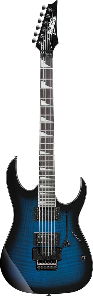 Amazon.com: Ibanez Gio RG320FAT Electric Guitar - Transparent Blue