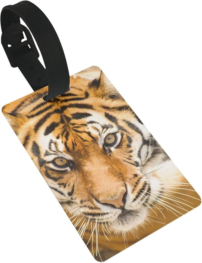 Amazon.co.jp: ラゲッジタグ 搭乗の荷札 目印 名札 虎 トラ 動物