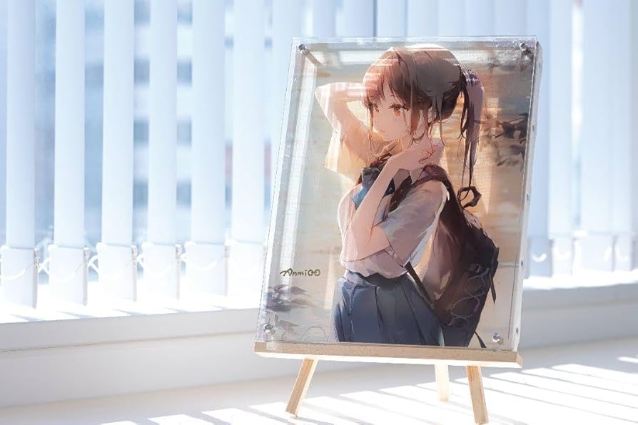 Amazon.co.jp: Anmi先生 直筆サイン入り レイヤードグラフ キャンバス