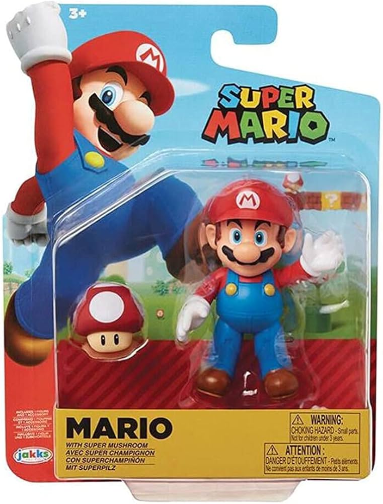 Amazon.co.jp: スーパーマリオ 4インチ 関節式マリオ アクション