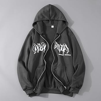 Street Unisex Hoodies Sweatshirt Hip Hop Zip Up Hoodie Vintage