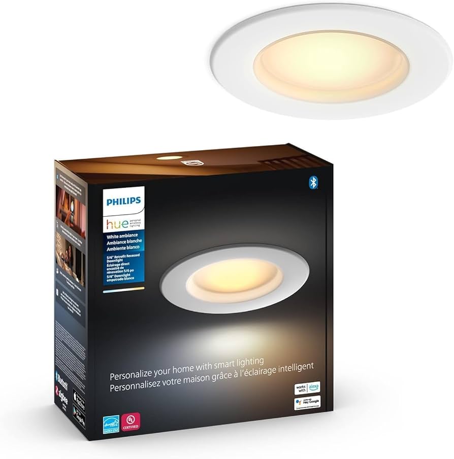 Philips Hue Smart Recessed 4 Inch LED Downlight - White Ambiance