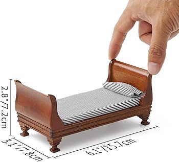 Amazon | Odoria ドールハウス シングルベッド ミニチュア 寝具: 1/12