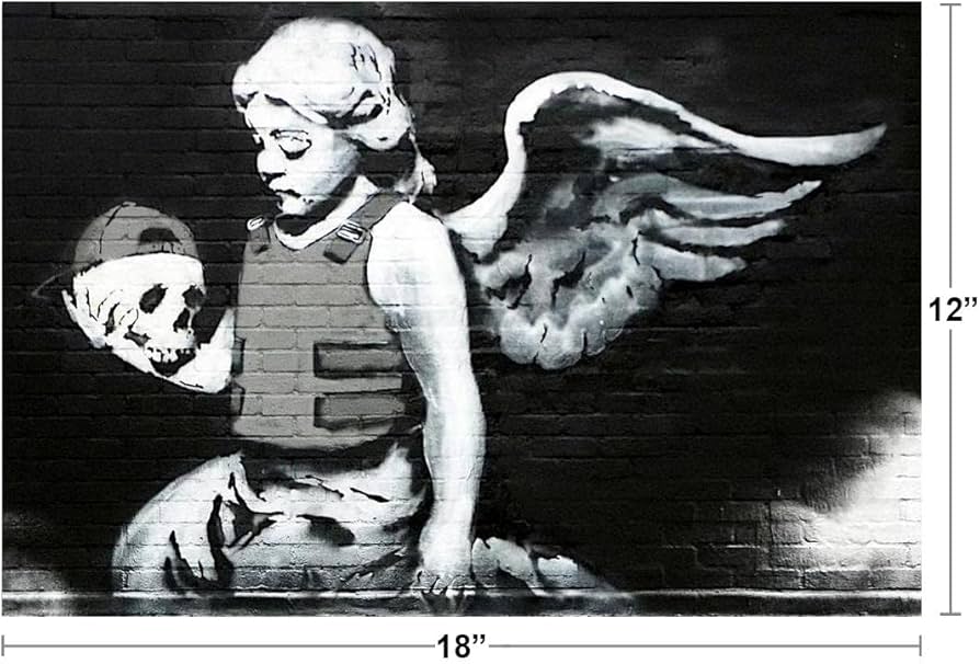 Amazon.com: Banksy Ozones Angel Graffiti Banksy Print Bansky