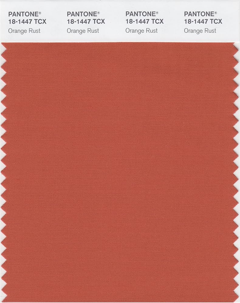 PANTONE Smart 18-1447X Color Swatch Card, Orange Rust - Wall Decor