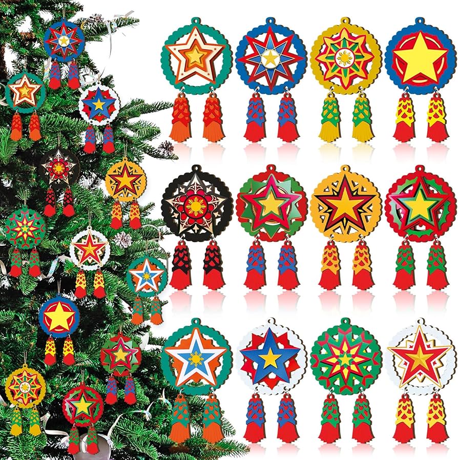 Amazon.co.jp: Syhood 24個 フィリピンのクリスマスツリー Parol