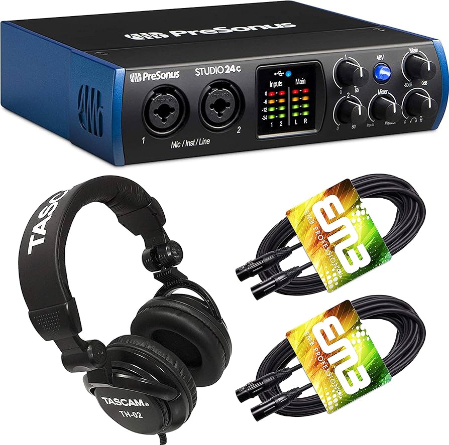 Amazon.com: PreSonus Studio 24C 2x2, 192 kHz, USB-C Audio