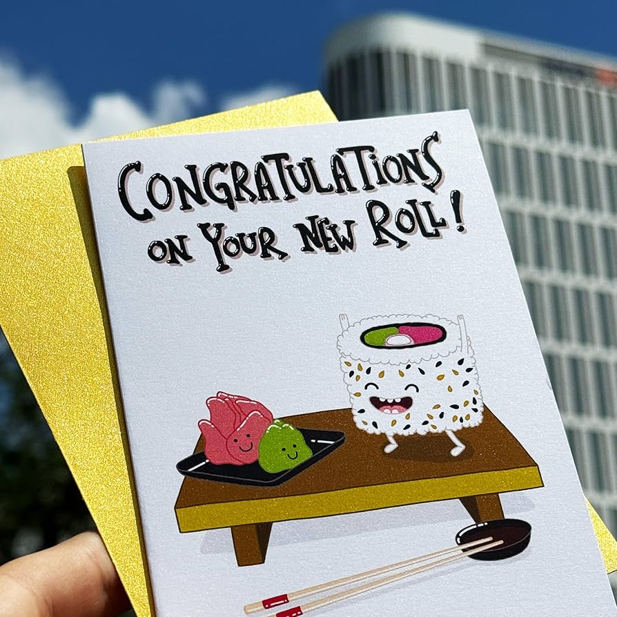 Amazon.com: PepperZone Congratulations on Your New Roll Card, Cute