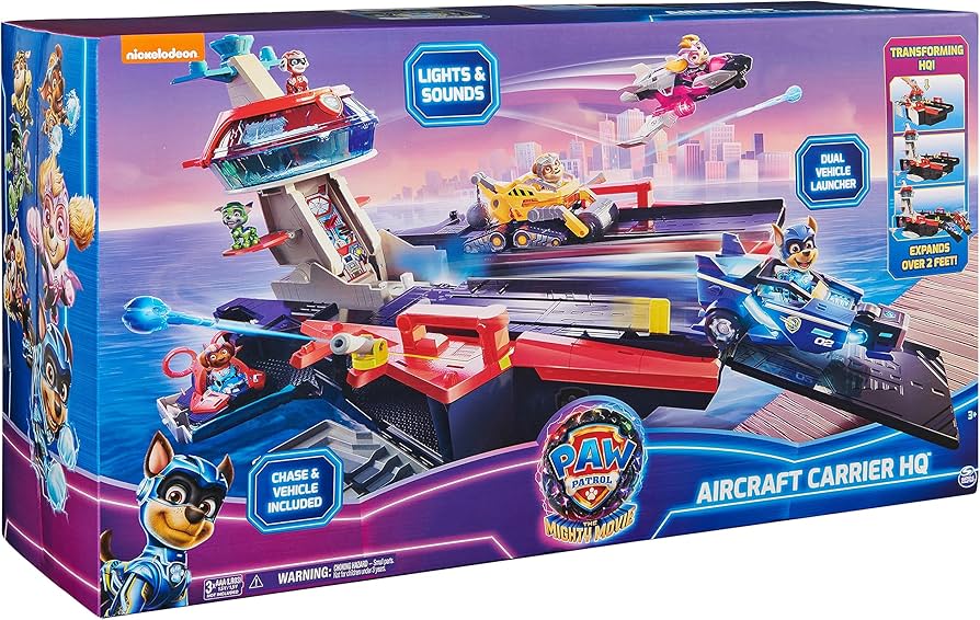 Amazon.com: Paw Patrol: The Mighty Movie, Aircraft Carrier HQ