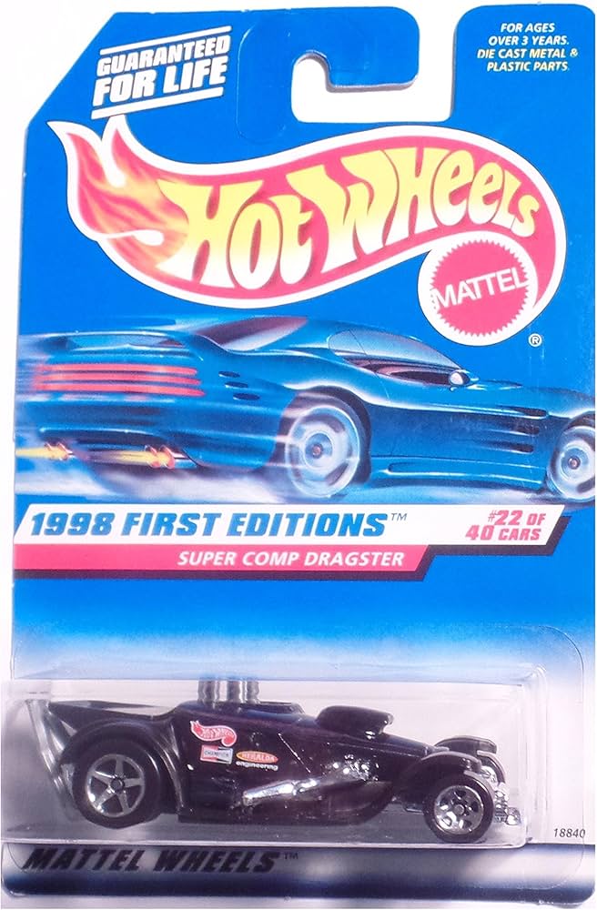 Amazon.com: Hot Wheels Super COMP Dragster Black 1998 First