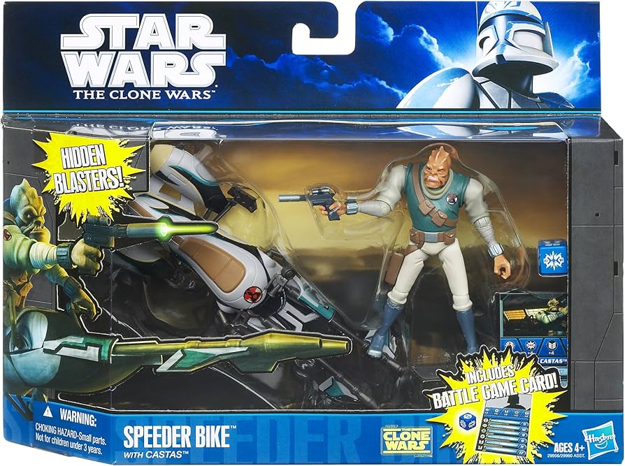 Amazon.com: Star Wars The Clone Wars Speeder Bike with Castas
