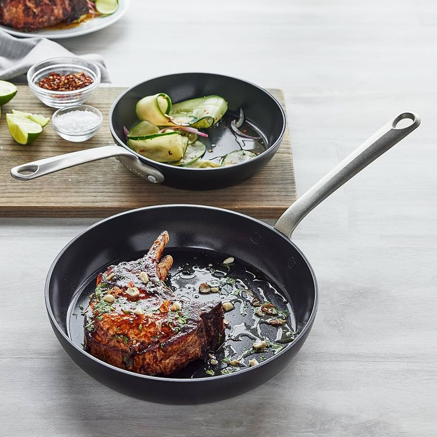 Amazon.com: GreenPan Craft Noire 8” and 10” Frypan Skillet Set