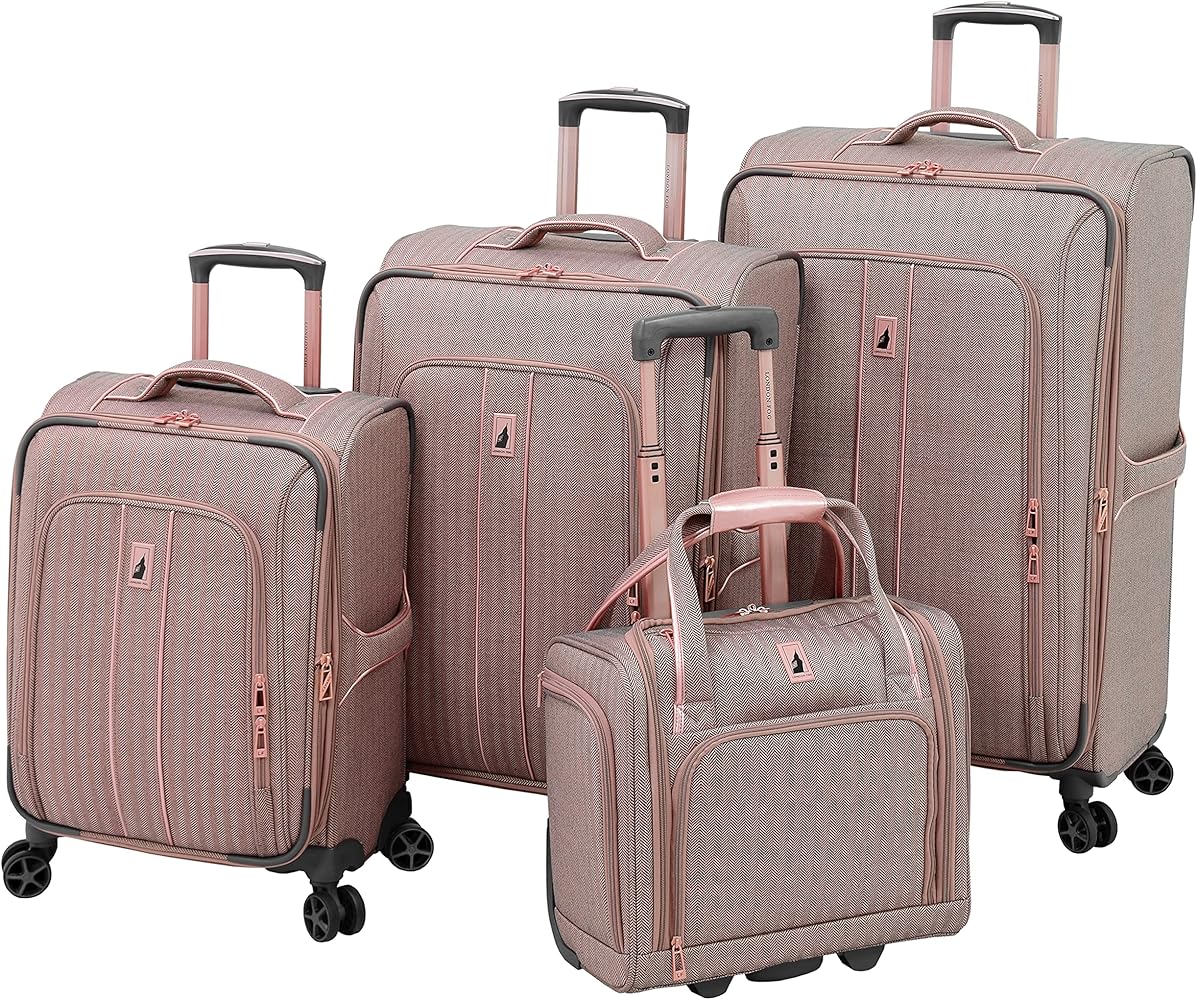 Amazon.com | LONDON FOG Newcastle Set of 4 Piece, Rose Charcoal
