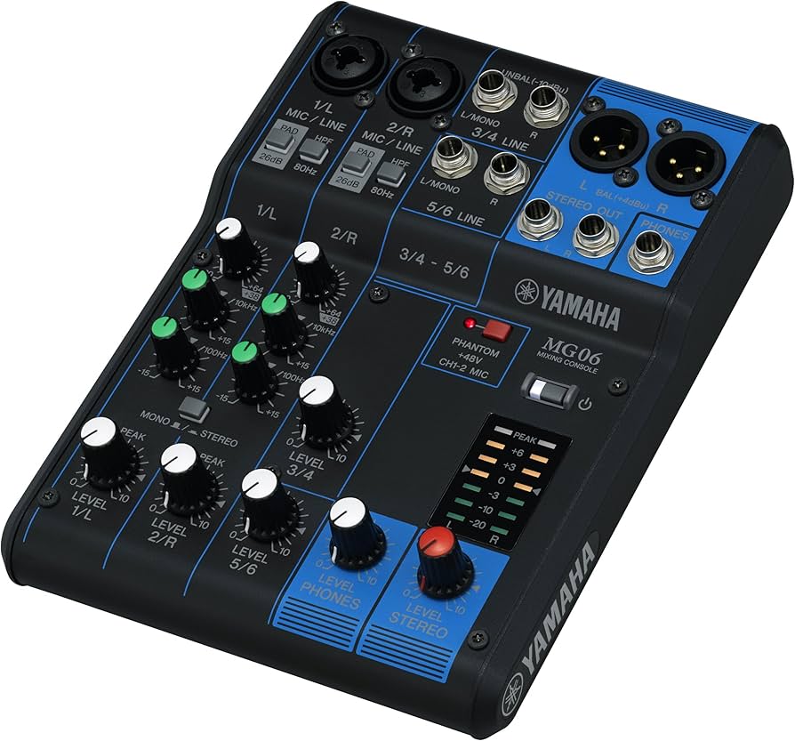 Amazon | ヤマハ YAMAHA 6チャンネルミキシングコンソール MG06 最最大