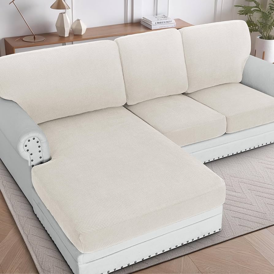 Amazon.com: H.VERSAILTEX Sectional Couch Covers 3 Pieces Sofa Seat