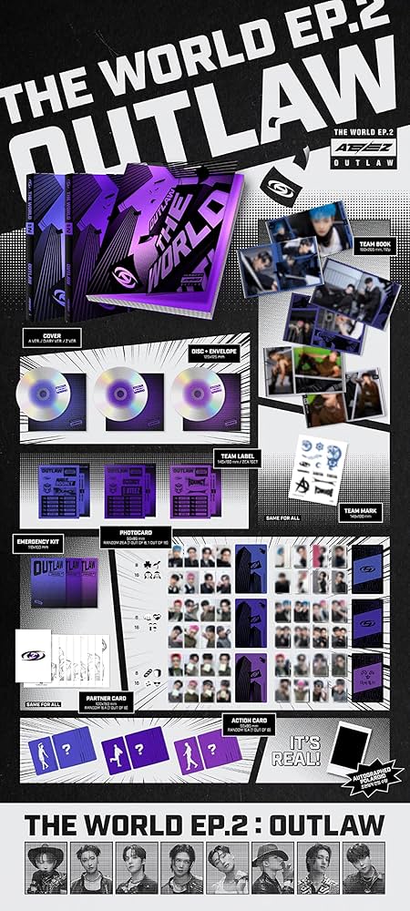 Amazon.com: ATEEZ - THE WORLD EP.2 : OUTLAW 9th Mini Album+Store