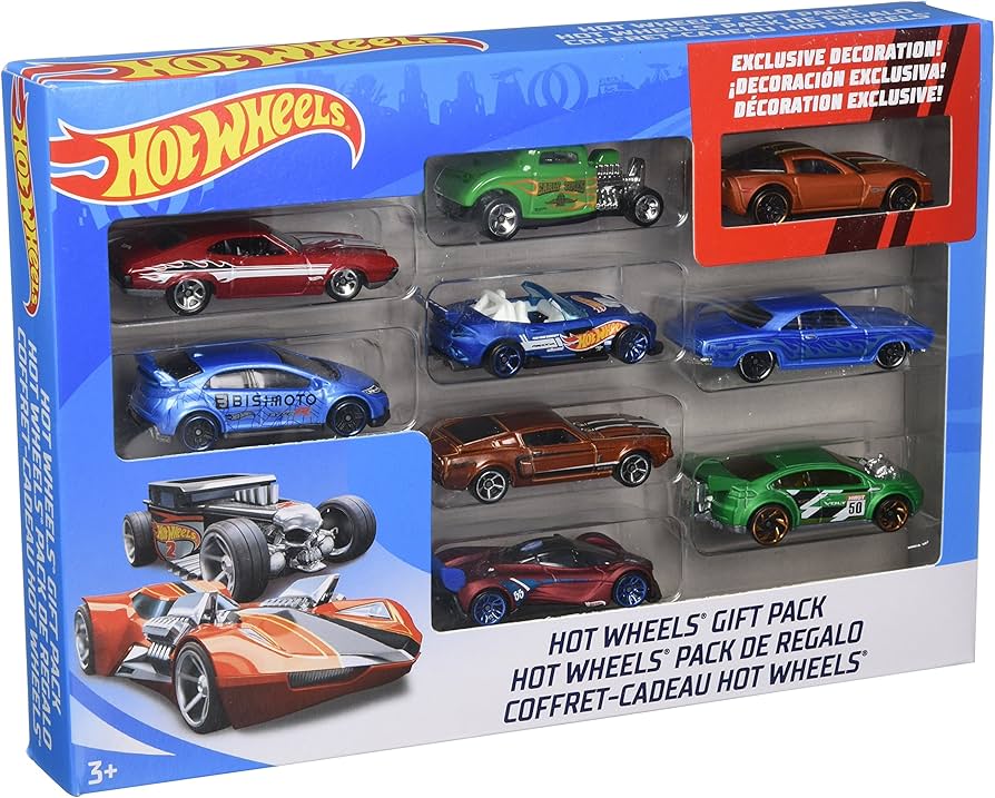 Amazon.com: Hot Wheels Exclusive Decoration Gift Pack, 9-Piece