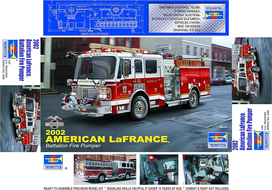 Amazon | トランペッター 1/25 アメリカ消防ポンプ車 プラモデル