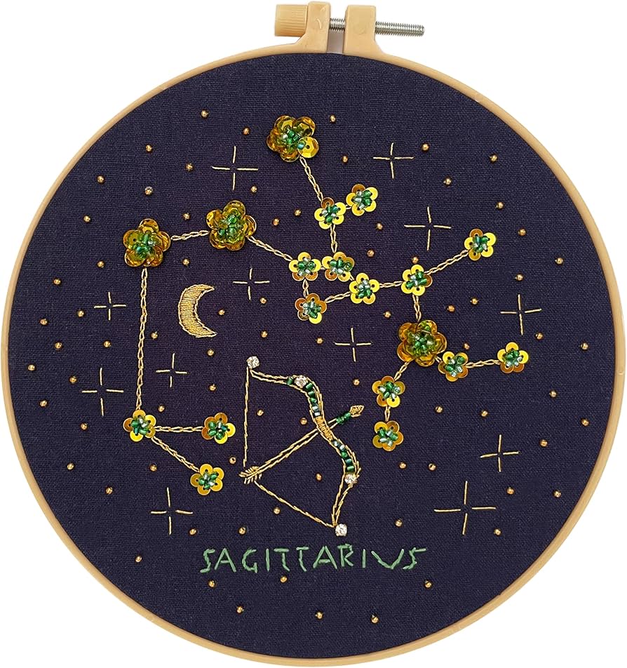 Amazon | mozhijing 星座刺繍キット 大人用 スタンプ柄 ラウンドビーズ