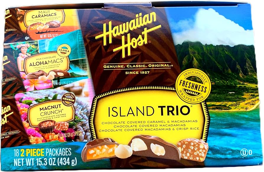 Amazon.com : Hawaiian Host Island Trio Gift Pack 18 Count