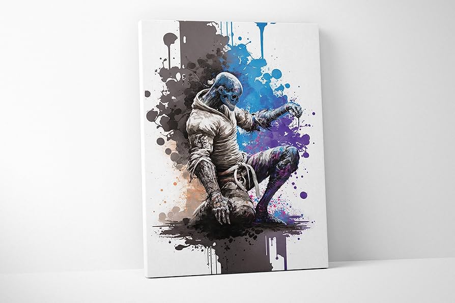 Amazon.com: Damdekoli Jiu Jitsu Skeleton Fighter Canvas - BJJ Wall