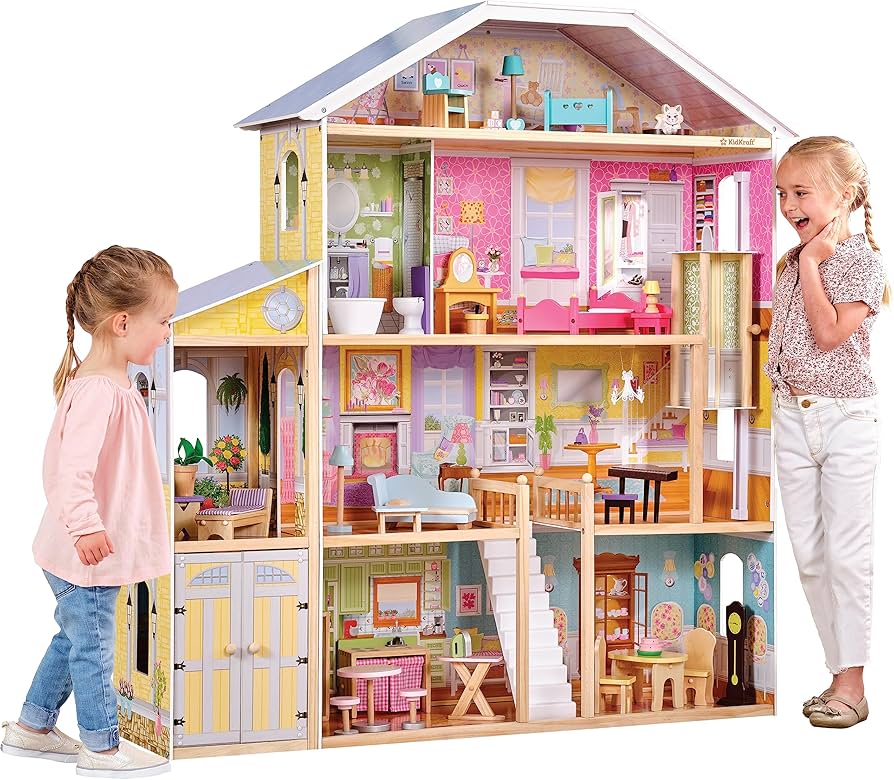 Amazon.co.jp: KidKraft マジェスティックマンション 木製ドールハウス