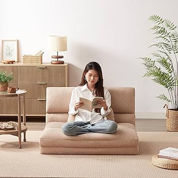 Amazon｜Jujwooo 折りたたみ ソファベッド 座椅子 幅103cm 2人掛け