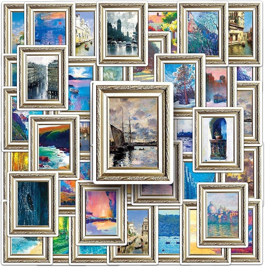 Amazon.co.jp: 油絵 油彩画 名作 風景 木枠 額縁 フレーム 美術 美大生